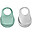 Set con 2 Bavaglini Impermeabili con Tasca Raccogli Cibo - Silicone Light Mist e Verde Salvia Set con 2 Bavaglini Impermeabili con Tasca Raccogli Cibo - Silicone Light Mist e Verde Salvia