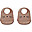 Set da 2 Bavagli Impermeabili con Tasca Tilda - Gatto - Lavanda - Silicone