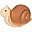 3-in-1 Sonaglio Lumaca - Massaggiagengive - Gioco da Bagno - Garden Animals - 100% Caucciù Naturale
