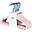 Set 15 Appendiabiti Bambini in Velluto - Rosa - Design Slim Set 15 Appendiabiti Bambini in Velluto - Rosa - Design Slim