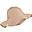 Cappellino Reversibile in Seersucker Amelia - Strisce Tuscany Rose/Sabbia