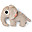 Elphee l'Elefante - Il Morbidissimo Peluche - 21 x 18 cm - Sabbia
