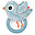 Sonaglio Sensoriale con Massaggiagengive - Birdee - Azzurro - 11 x 9,5 x 3,5 cm