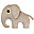 Elphee l'Elefante - Il Morbidissimo Peluche - 44 x 40 cm - Sabbia Elphee l'Elefante - Il Morbidissimo Peluche - 44 x 40 cm - Sabbia
