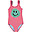 Costume Intero - Happy Coral - Poliestere Riciclato dalla Plastica! - Certificazione GRS