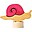 Figura Decorativa per Base Anello delle Feste - Lumaca Rosa - 4cm Figura Decorativa per Base Anello delle Feste - Lumaca Rosa - 4cm
