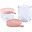 Set 2 Contenitori Graduati in Vetro di Alta Qualità con Tappo Ermetico - 150ml Cipria + 250ml Rosa Set 2 Contenitori Graduati in Vetro di Alta Qualità con Tappo Ermetico - 150ml Cipria + 250ml Rosa