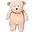 Peluche con Lucina da Notte e Rumori Rosa - Rosa - Certificato GOTS e Oeko-Tex