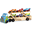 Tir per Trasporto di Auto da Corsa - Legno - 8 Pezzi - Perfetta idea regalo! Tir per Trasporto di Auto da Corsa - Legno - 8 Pezzi - Perfetta idea regalo!