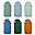 Set 6 Stampi per Ghiaccioli Malik Mini - Verde Menta Multi Mix - Silicone