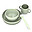 Set Pappa Color Essence in Silicone - Piatto/Scodella/Tazza e Cucchiaio - Verde