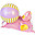 Set Giardinaggio - Banana Pink - Palla/Annaffiatoio e Rastrello - con Borsa Colorata