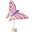Figura Decorativa per Base Anello delle Feste - Farfalla Rosa - 8 cm