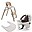 Sedia Evolutiva Giraffe + Baby Set per Base Giraffe + Vassoio per Baby Set Giraffe - Bianco - Legno di Faggio FSC e Bio Plastica Sostenibile