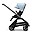 Passeggino Completo Bugaboo Dragonfly - Telaio Seduta e Cappottina - Graphite Midnight Black Skyline Blue - Ultracompatto dalla Nascita ai 15kg