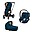 Trio Passeggino Priam4 Platinum - Seduta + Seggiolino Auto Cloud Z2 + Navicella Lux - Chrome Black e Mountain Blue Trio Passeggino Priam4 Platinum - Seduta + Seggiolino Auto Cloud Z2 + Navicella Lux - Chrome Black e Mountain Blue