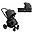 Duo Hub+ Passeggino + Navicella - Awesome Anthracite - Tessuto Sostenibile!