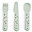 Set Posate - Happy Dots Verde - 100% PP Alimentare Set Posate - Happy Dots Verde - 100% PP Alimentare