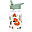 Borraccia con Cannuccia 450 ml - Amici della Foresta - Senza BPA!