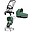 DUO Mios3 - Telaio Passeggino Matt Black con Seat Pack e Navicella Leaf Green DUO Mios3 - Telaio Passeggino Matt Black con Seat Pack e Navicella Leaf Green