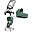 DUO Mios3 - Telaio Passeggino Rosegold con Seat Pack e Navicella Leaf Green