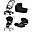 TRIO Mios3 - Telaio Passeggino Chrome Black con Seat Pack, Navicella e Ovetto Sepia Black