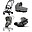 TRIO Mios3 - Telaio Passeggino Matt Black con Seat Pack, Navicella e Ovetto Mirage Grey TRIO Mios3 - Telaio Passeggino Matt Black con Seat Pack, Navicella e Ovetto Mirage Grey