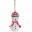 Decorazione Natalizia - Pupazzo di Neve - Fair Trade (altezza 9 cm circa)
