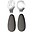 Set Posate Forchetta e Cucchiaio - Oliva - Silicone e Acciaio Inox Set Posate Forchetta e Cucchiaio - Oliva - Silicone e Acciaio Inox