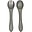 Set Forchetta e Cucchiaio - Grigio Olivastro - Silicone
