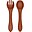 Set Forchetta e Cucchiaio - Terra di Siena - Silicone Set Forchetta e Cucchiaio - Terra di Siena - Silicone