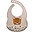 Bavaglio Impermeabile con Tasca - Lenny il Leopardo - Sabbia - Silicone