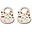 Set da 2 Bavagli Impermeabili con Tasca Tilda - Farm - Sabbia - Silicone