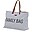 Family Bag Borsa Weekend - Grigio - Canvas - 55x18x40 cm