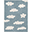 Tappeto Lavabile Nuvole, Azzurro Vintage - 100% Cotone (120x160 cm)