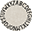 Tappeto Tondo Lavabile ABC, Beige/Nero, 100% cotone (diametro 150 cm)
