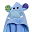 Asciugamano Baby con Cappuccio, Henry l'Ippopotamo - 100% cotone Asciugamano Baby con Cappuccio, Henry l'Ippopotamo - 100% cotone