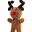 Sonaglio Rudolph la Renna - Fair Trade (altezza 18 cm circa) Sonaglio Rudolph la Renna - Fair Trade (altezza 18 cm circa)